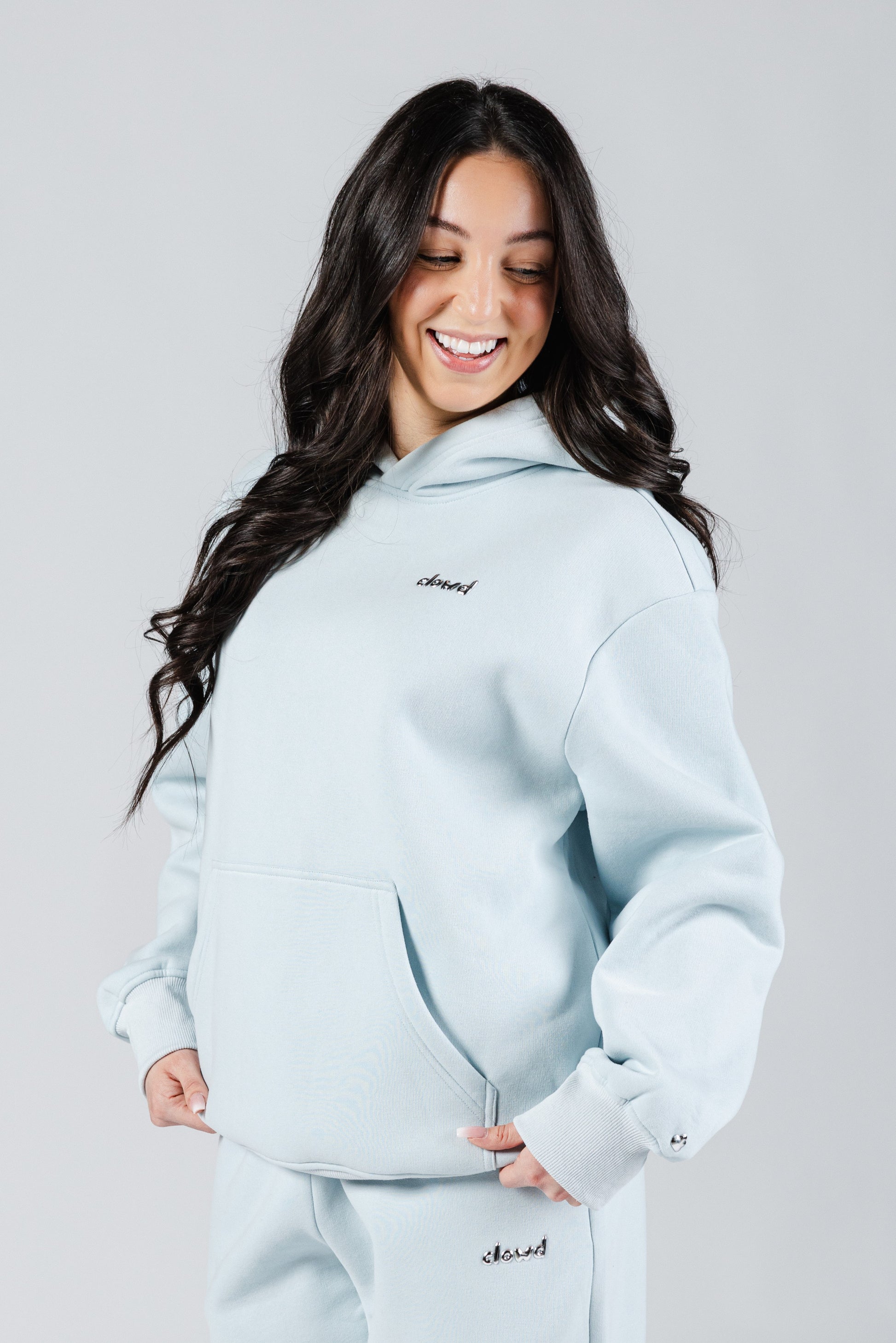 size: Model is 5'5 wearing size S | color: Blue Sky