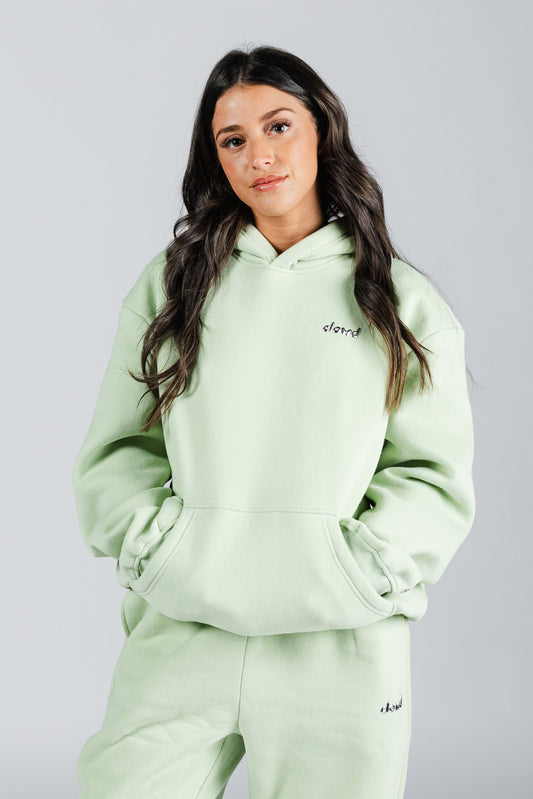 size: Model is 5'5 wearing size S | color: Green Tea