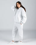 size: Mariah is 5'7 wearing size L | color: Heather Grey