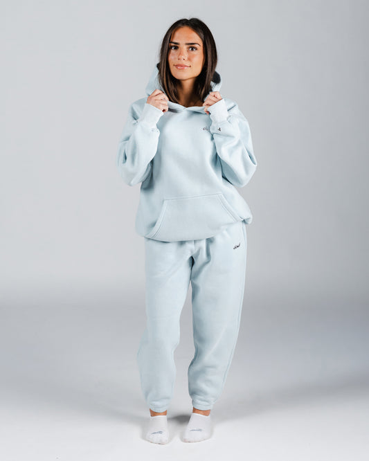 size: Model is 5'6 wearing size S  | color: Blue Sky